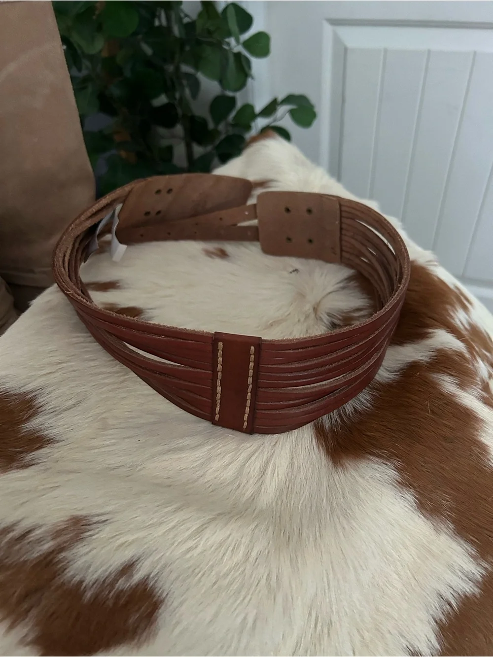 J. Crew Brown Leather Corset Belt